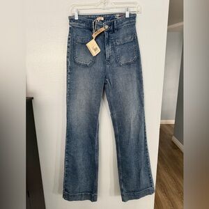 Faherty Stretch Terry Patch Pocket Riverton wash wide-leg silhouette Size 27